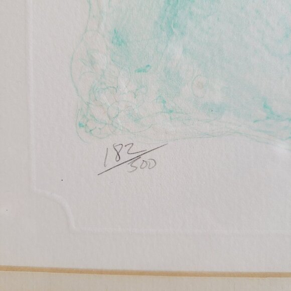 Art By Mary Vickers "New Friends" Lithograph Pencil Signed Glass Framed 182/500 - Picture 5 of 10